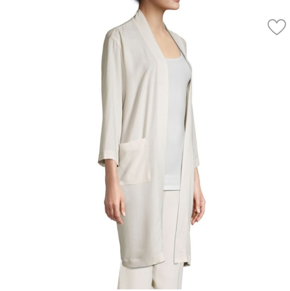 Eileen Fisher Sweaters - NWT$458 Eileen Fisher Silk Georgette Crepe Kimono Cardigan Top Jacket Size XS